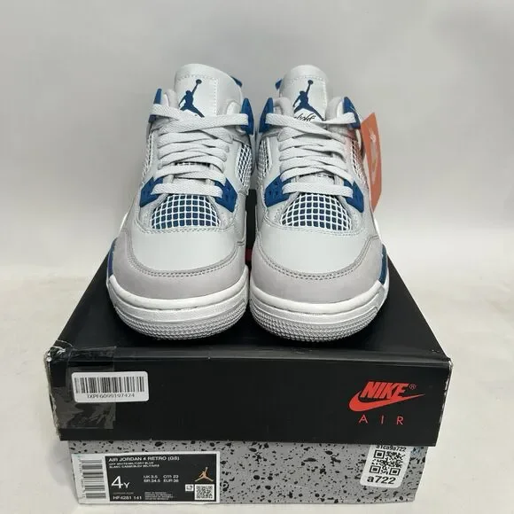 New Nike Air Jordan 4 Retro 2024 Military Industrial Blue  Nike Shoes Air Jordan 4 Retro GS “Military/Industrial Blue” 2024 main image 1